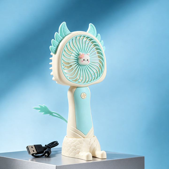 Women's portable hand fan with cute cat design Kalsten