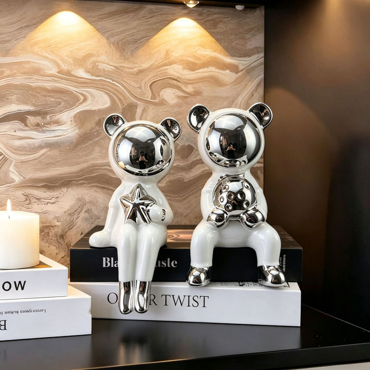 Decorative Bear Statue for Home Decor Display