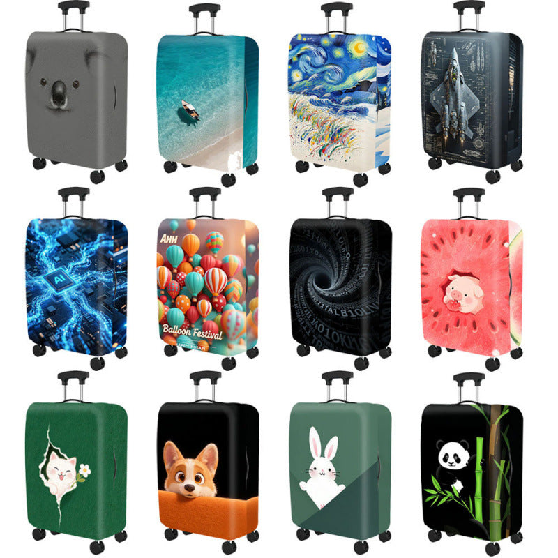 Tropical Leaf Print Hard Shell Luggage Kalsten