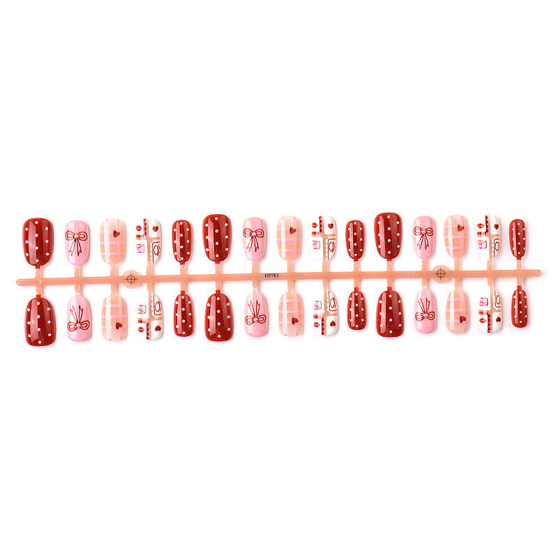Festive Patterned Press-On Nail Art Kalsten