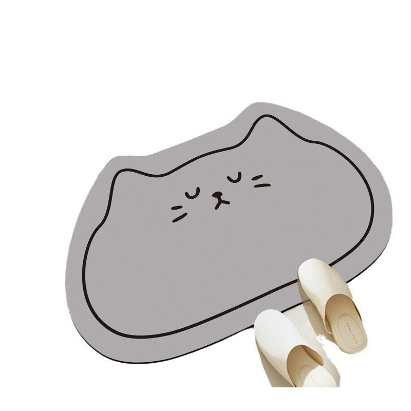 Fun Cat-Shaped Decorative Bath Mat
