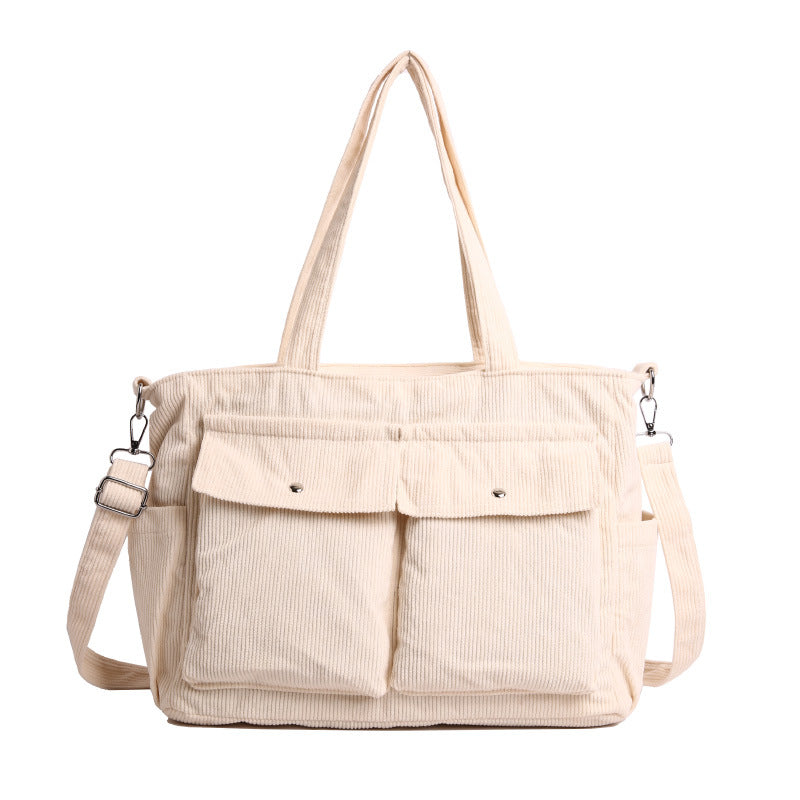 WoSpacious Corduroy Utility Tote Bag Kalsten