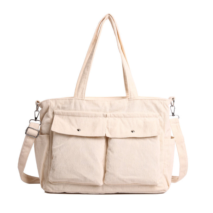 WoSpacious Corduroy Utility Tote Bag Kalsten