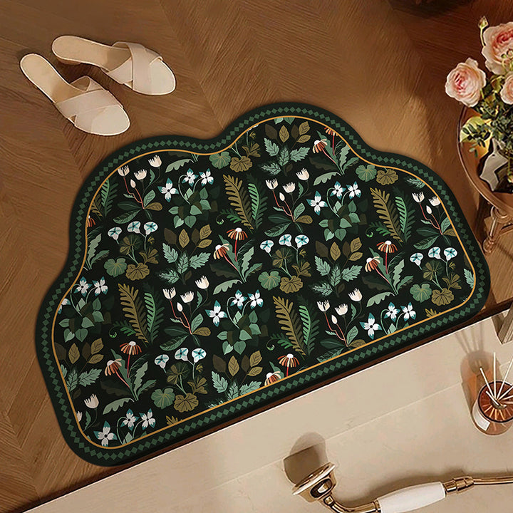 Floral Patterned Area Mat