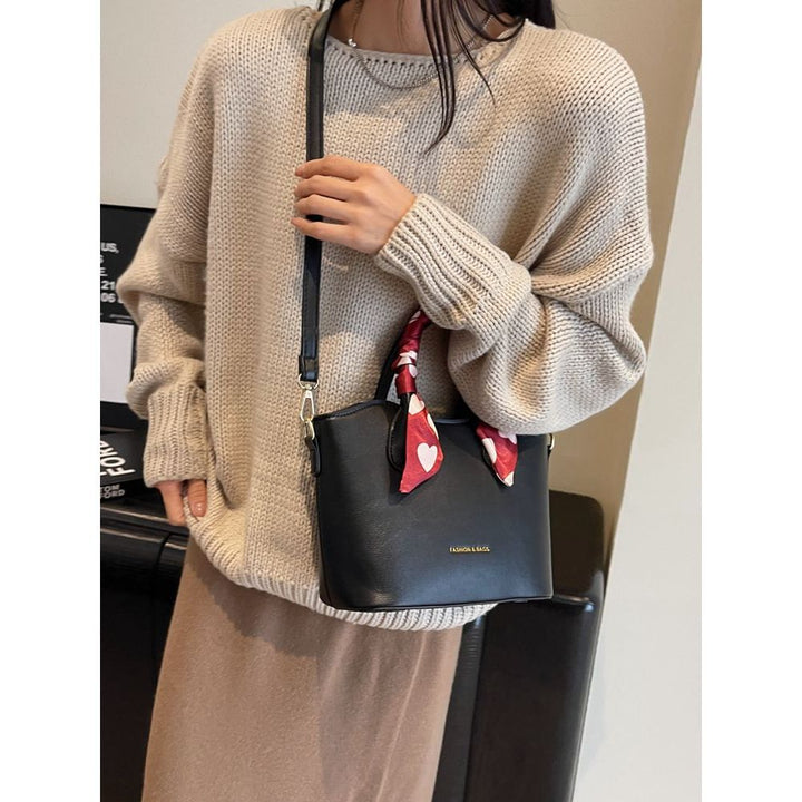 Stylish Scarf-Embellished Handbag Kalsten