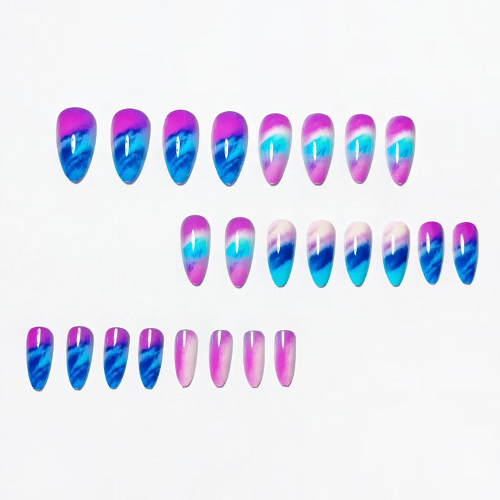 Creative Artificial Nails in Modern Ombre Design Kalsten