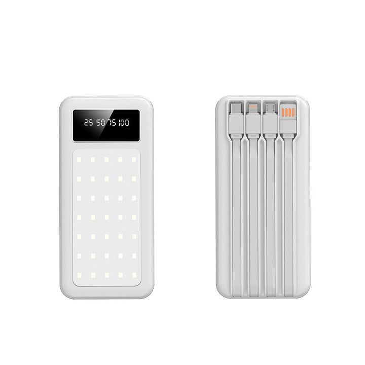 Portable power bank with digital power display and integrated cable system Kalsten
