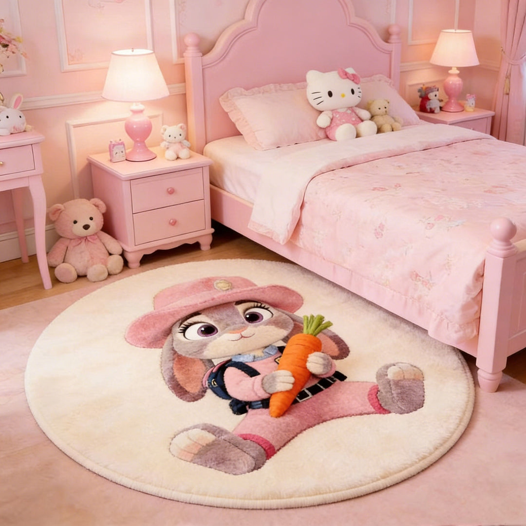 Playful Cartoon Character Area Rug