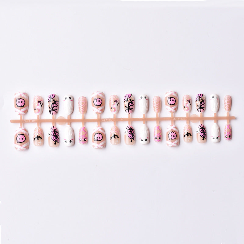 Playful Halloween-Themed Press-On Nail Art Set
