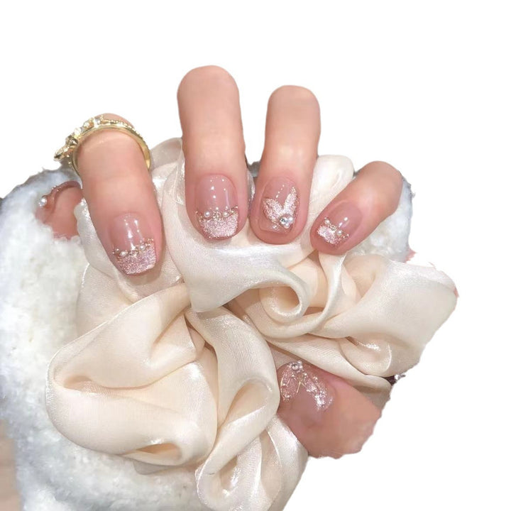 Glamorous Rhinestone-Embellished Press-On Nail Art Kalsten