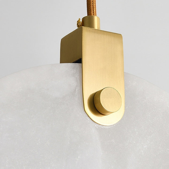 Elegant Marble Circle Pendant Light