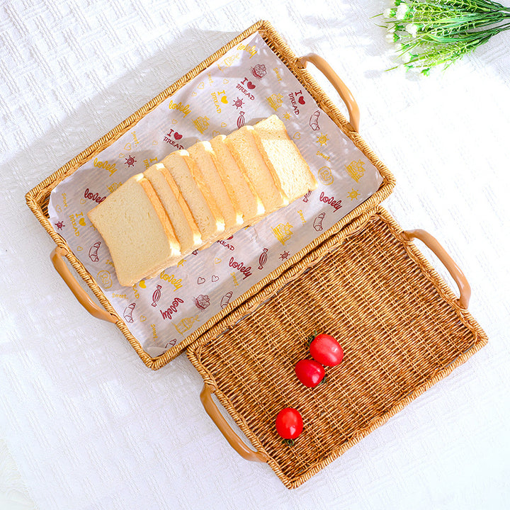 Woven Rectangular Serving Tray Kalsten