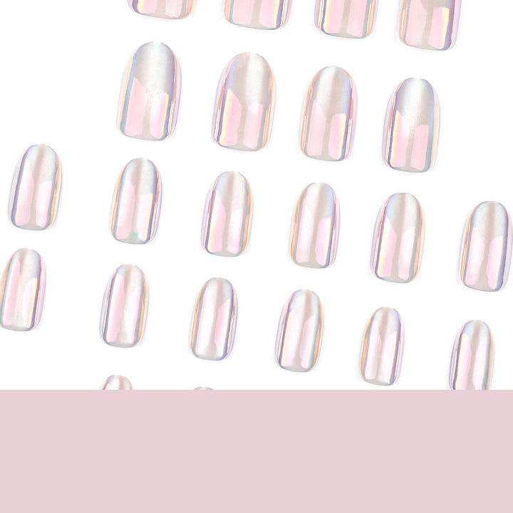 Trendy Nail Extensions with Shimmering Gradient Kalsten