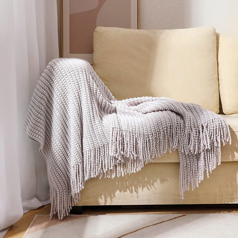 Knitted Cozy Throw Blanket