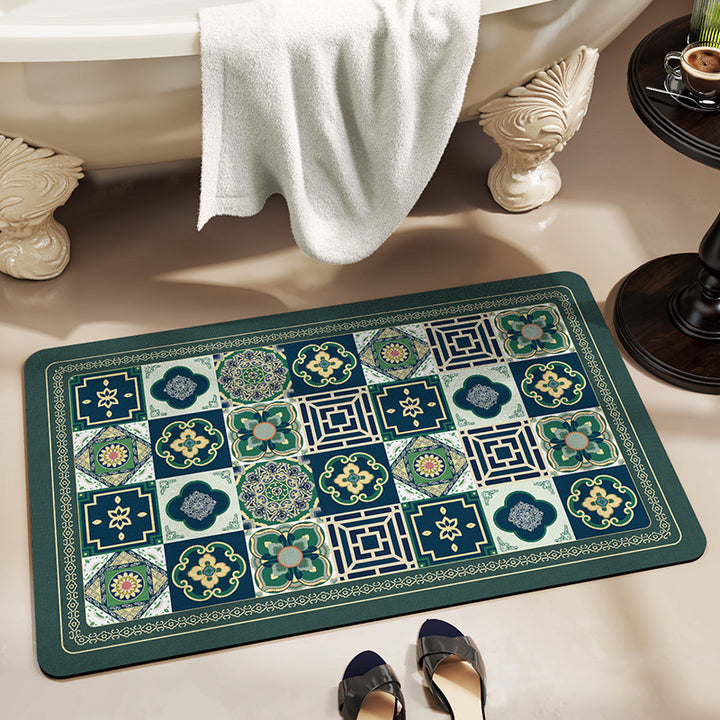 Floral Inspirational Bath Mat