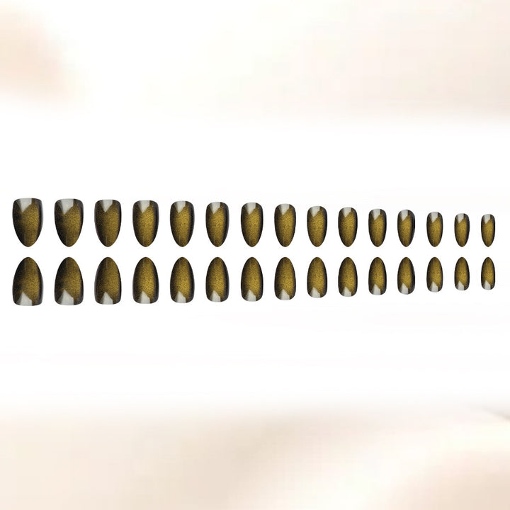 Premium Glossy Almond-Shaped Press-On Nails Kalsten