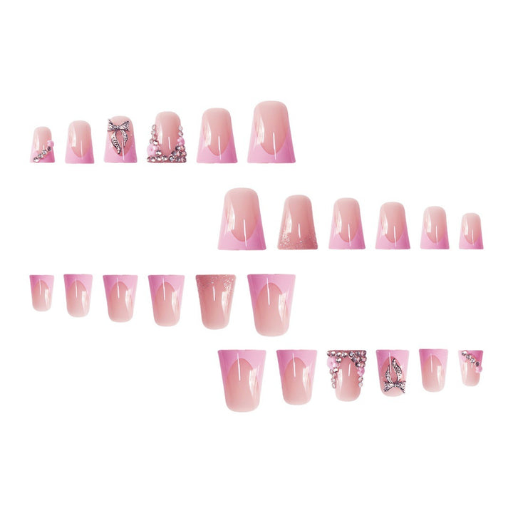 Elegant Floral Rhinestone Press-On Nails Kalsten