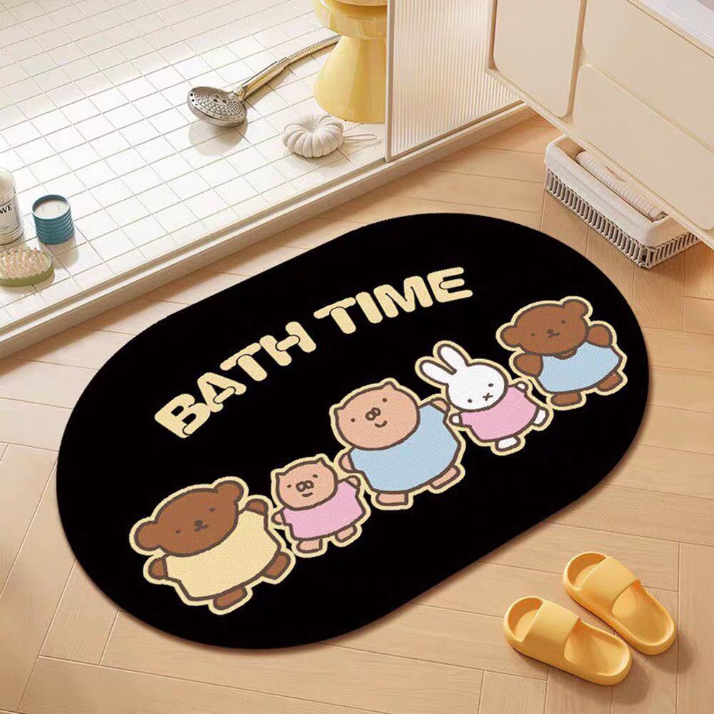 Cartoon Bunny Absorbent Bath Mat Kalsten