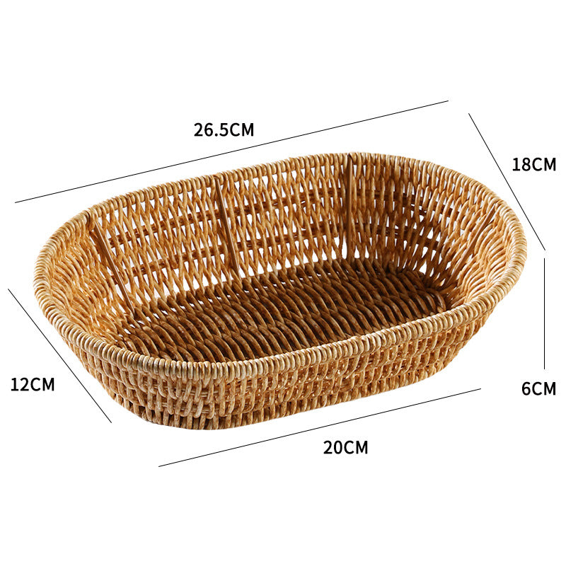 Unisex Round Bowl with Handwoven Rattan Kalsten