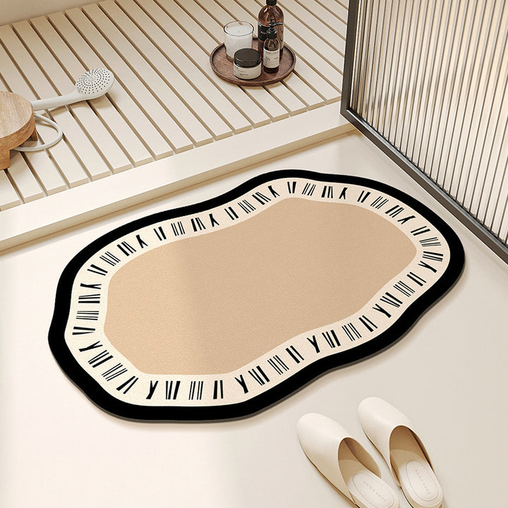 Plush Floral Shaped Area Mat