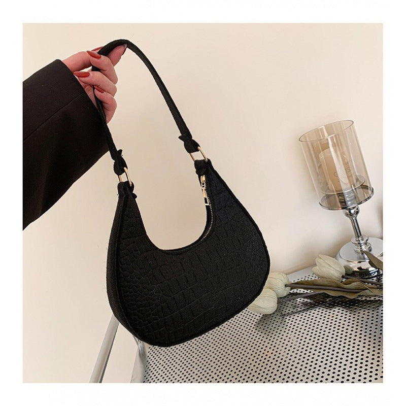 WoCrocodile Texture Handheld Hobo Bag Kalsten
