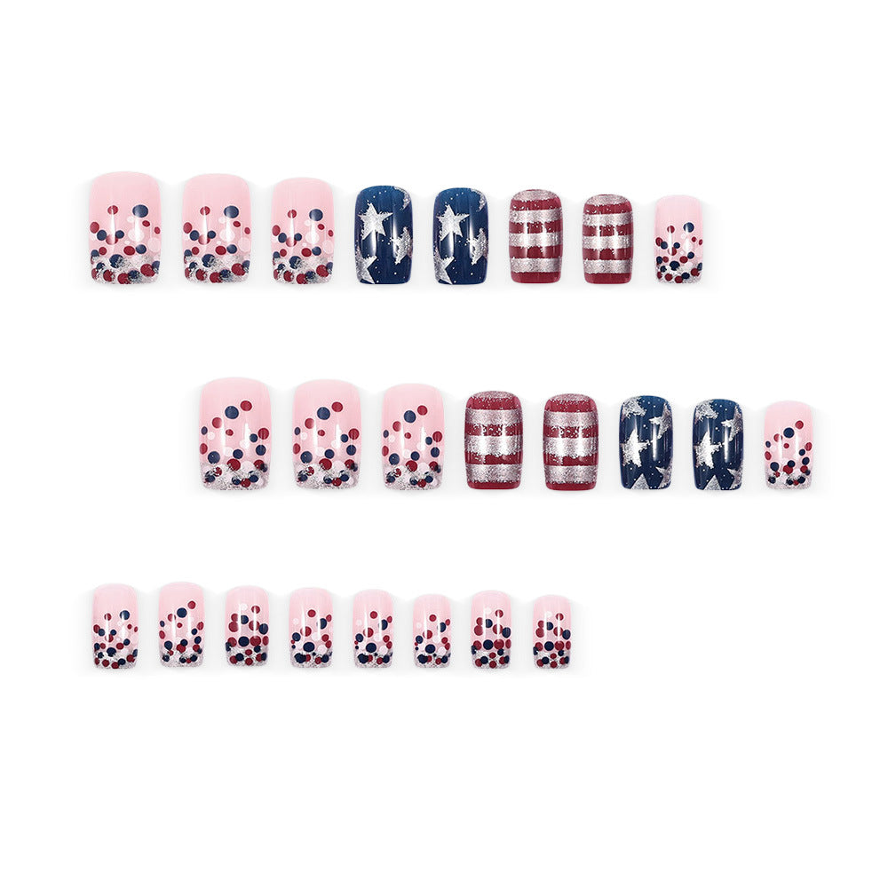 Artificial nails with patriotic motif Kalsten