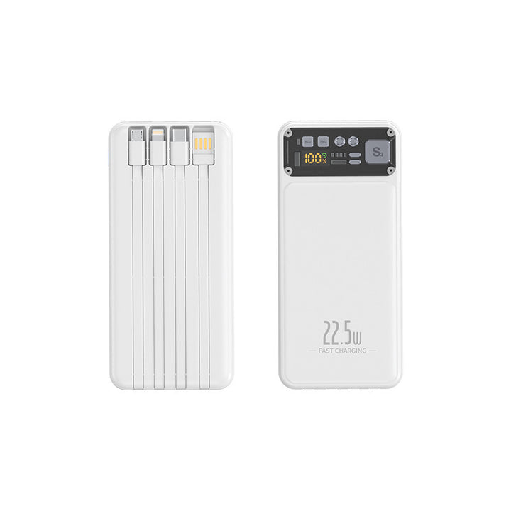 Power bank with integrated cable system and digital charging display Kalsten