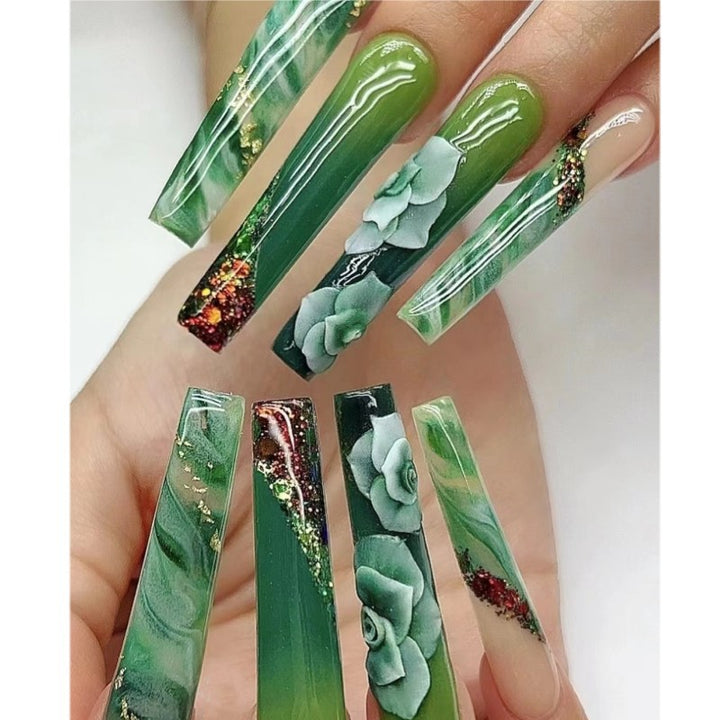 Creative botanical style art nails Kalsten