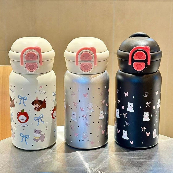 Women's insulated drinking bottle with secure closure and cute animal design Kalsten