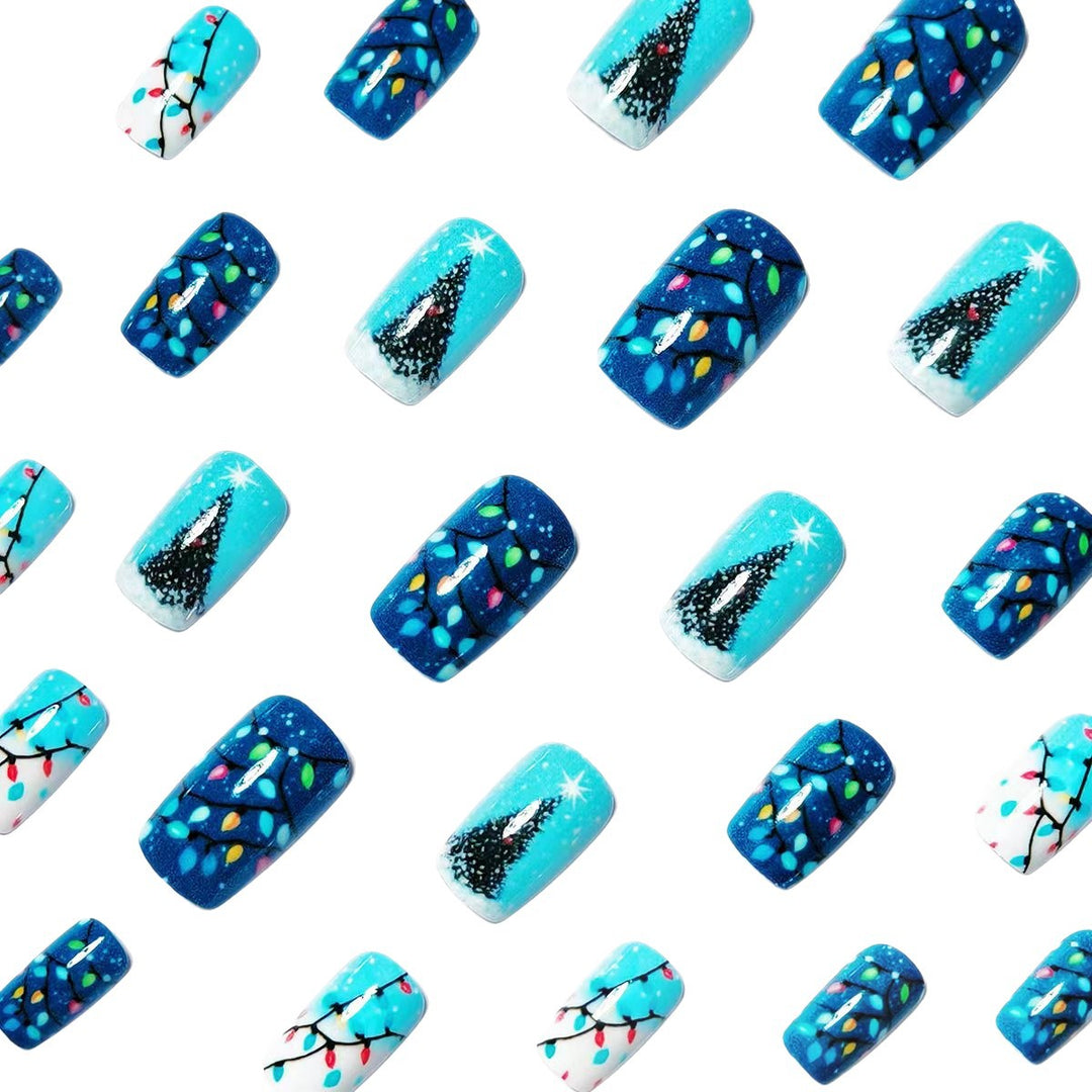 Artificial nails with festive Christmas motif Kalsten
