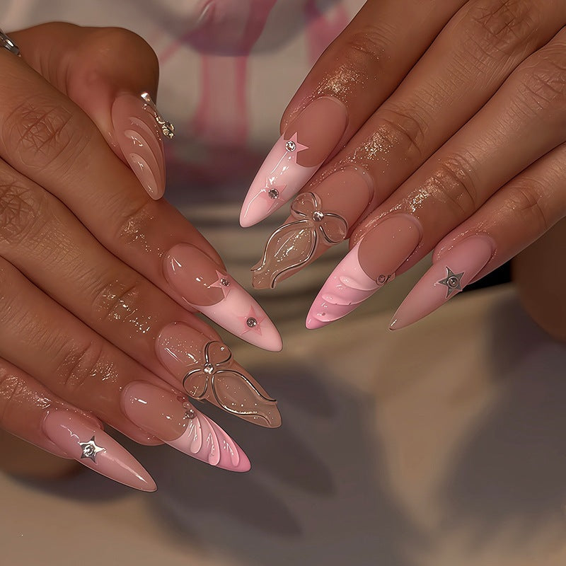 Artificial Art Nails with Elegant Decorations Kalsten