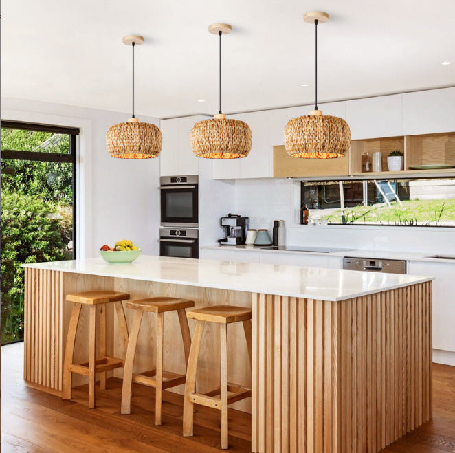 Hanging light made of braided material Kalsten