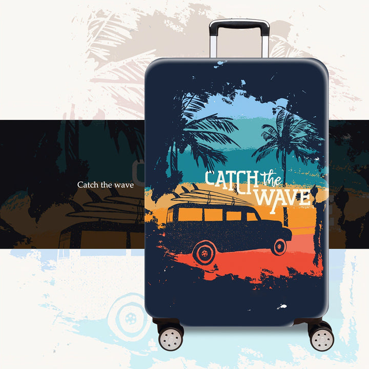 Women's Hard Shell Suitcase with Tropical Vacation Design Kalsten