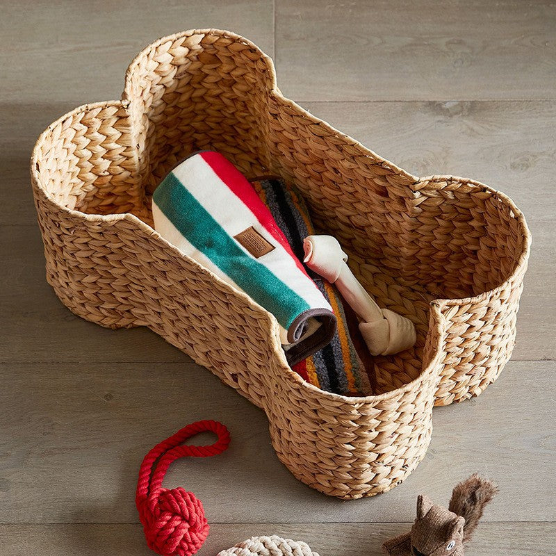 Decorative storage basket in bone design Kalsten