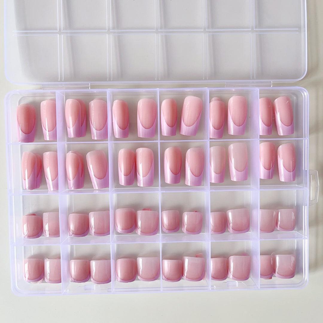 Artificial nail set with elegant gradient and high-gloss surface Kalsten
