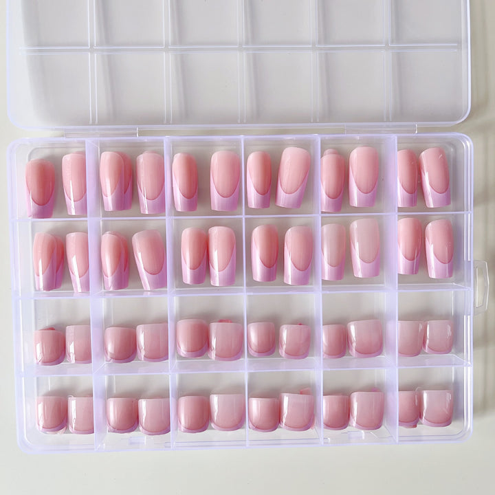 Artificial nail set with elegant gradient and high-gloss surface Kalsten