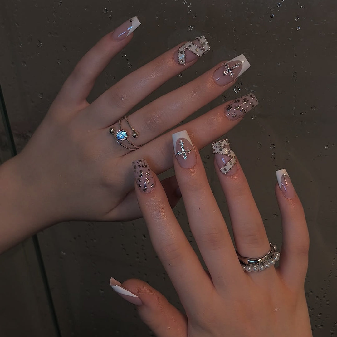Elegant Nail Art with Glitter Design Kalsten