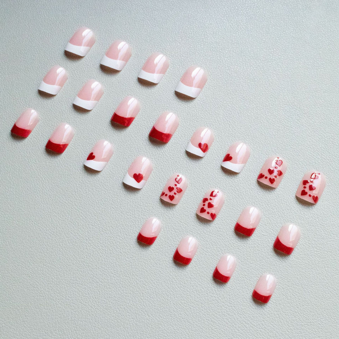 Artistic Heart-Themed Nail Design Kit