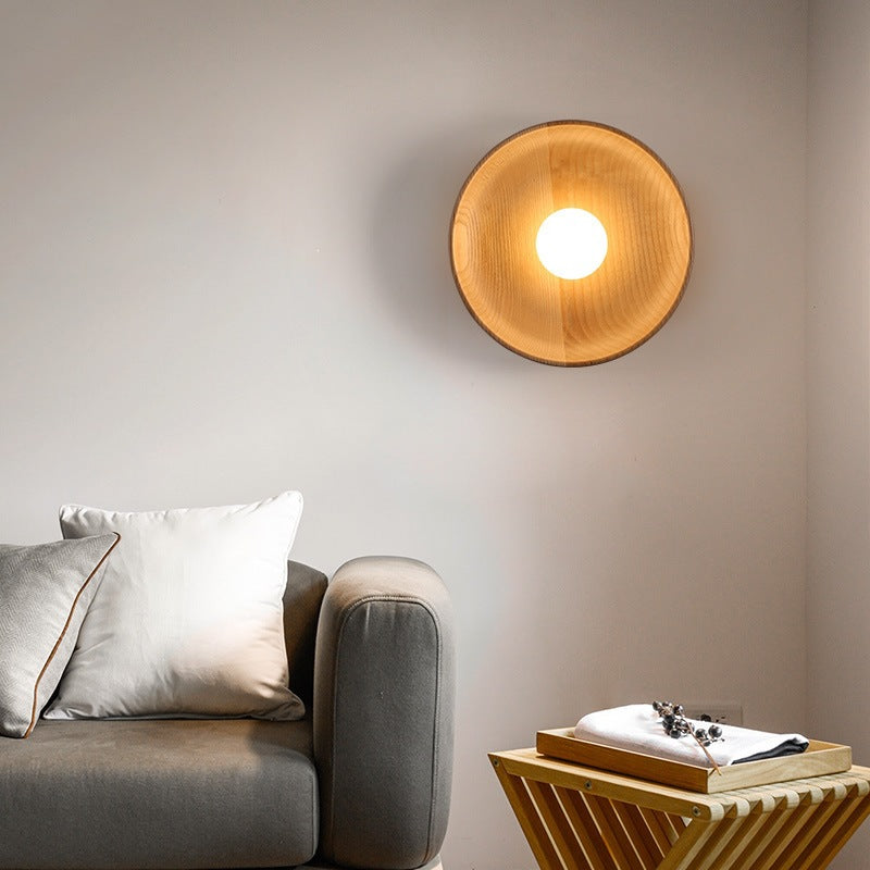 Modern Round Wooden Ceiling Light Fixture