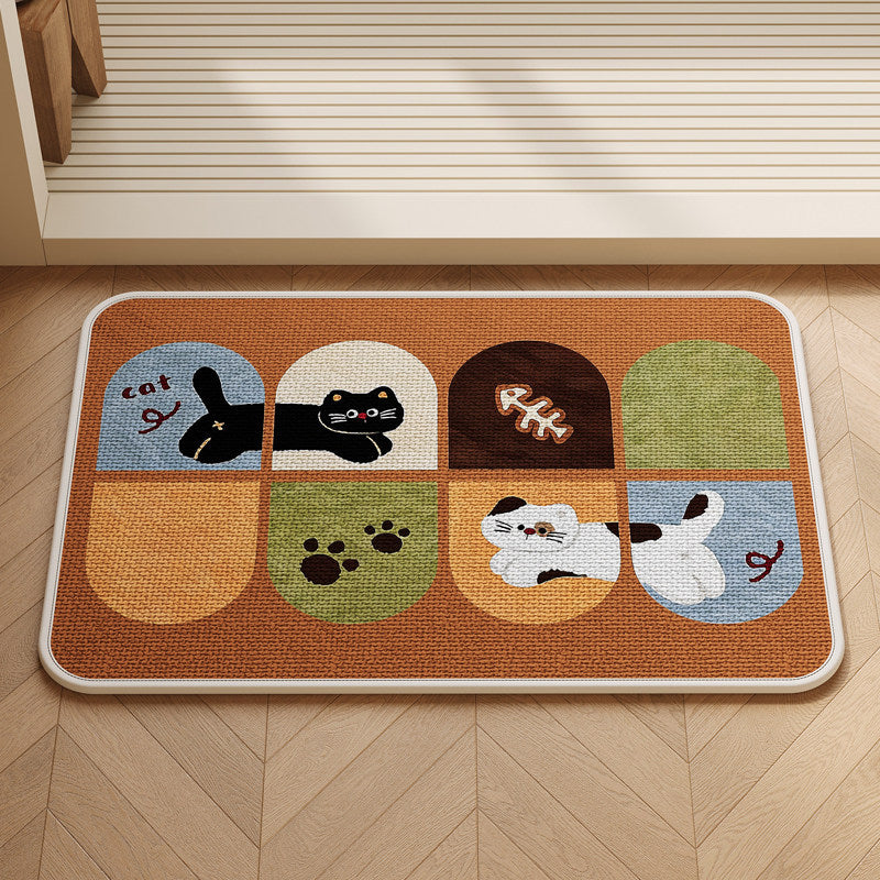 Playful Cartoon-Themed Indoor Mat