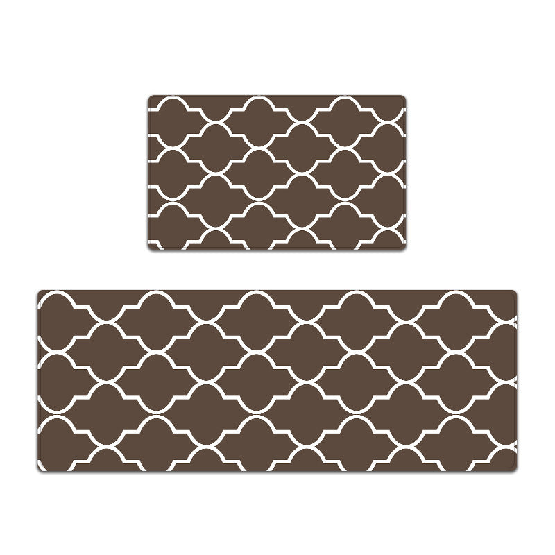Elegant Textured Kitchen Mat Set Kalsten