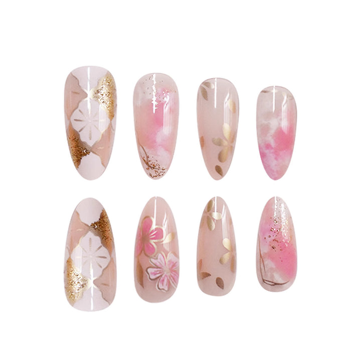 Floral Elegant Press-On Nail Art Set Kalsten