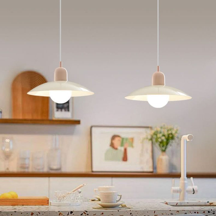 Noxord | Modern Macaron Bauhaus Pendant Light – Iron Shade