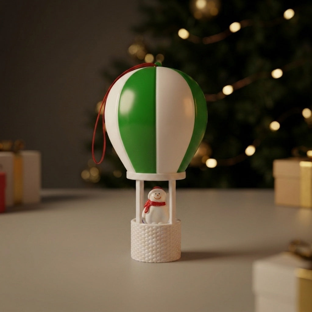 Santa Claus decoration figure in hot air balloon Kalsten