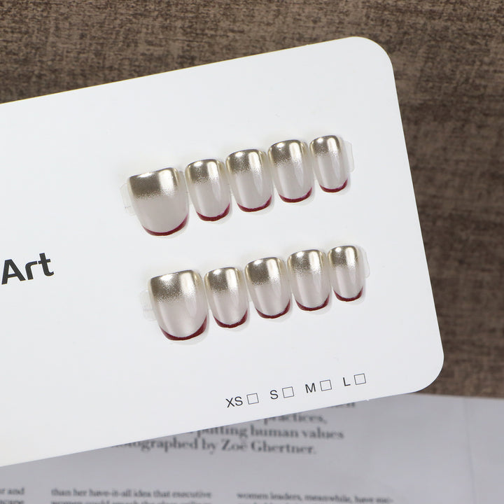 Metallic Glossy Press-On Nail Set Kalsten
