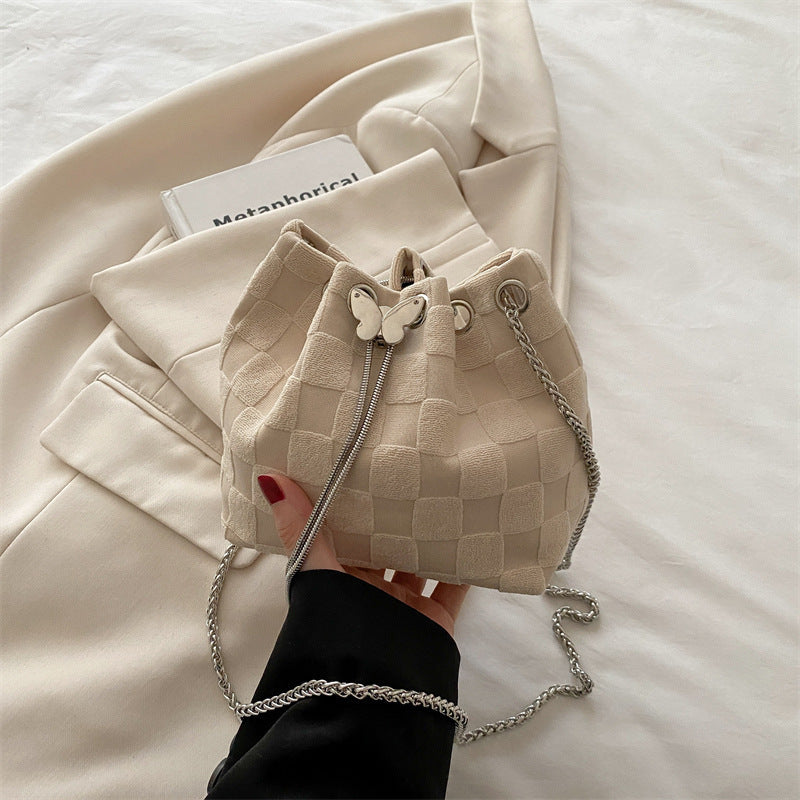 Elegant Woven Drawstring Mini Handbag Kalsten