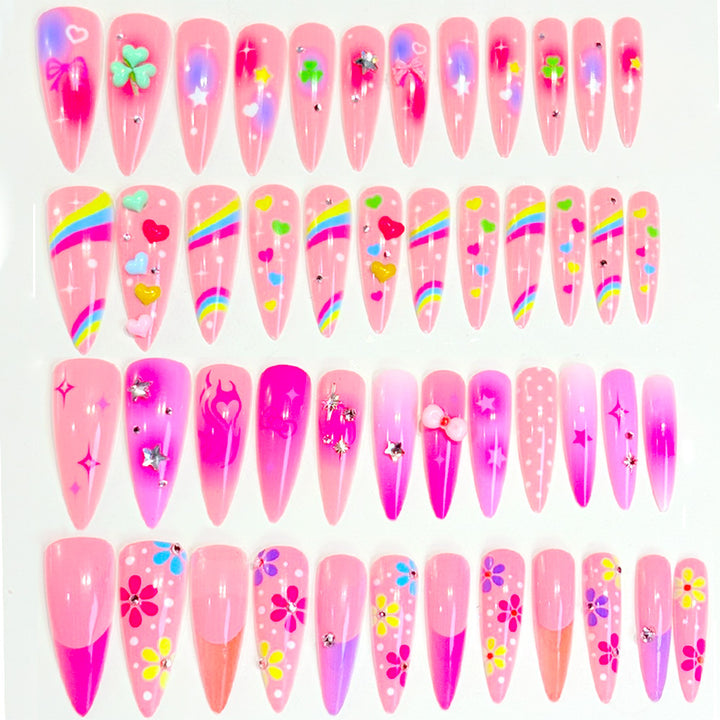 Playful Themed Press-On Nail Set Kalsten