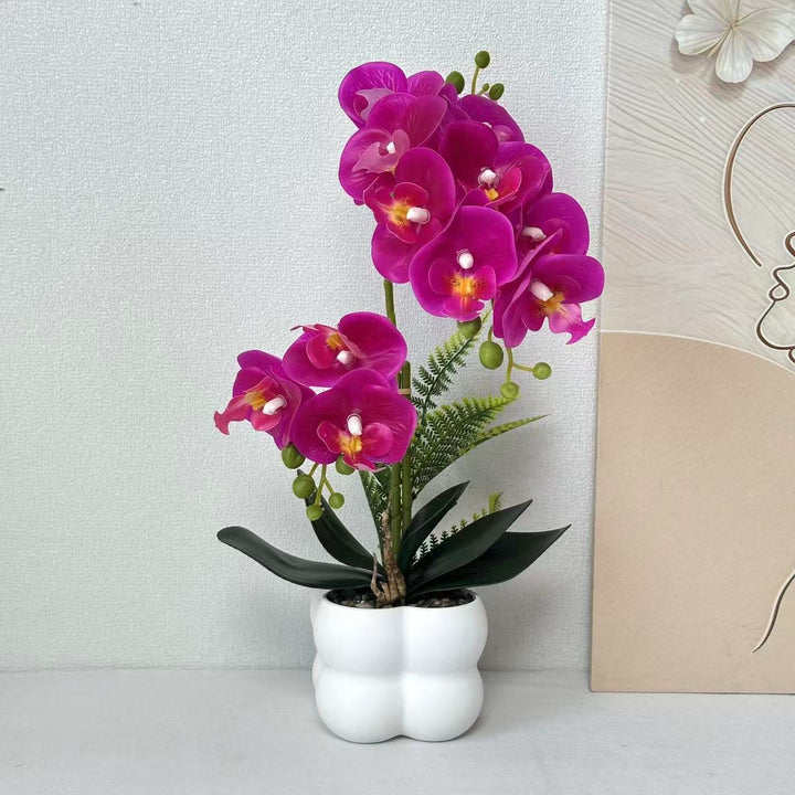 Premium Lifelike Orchid Plant Arrangement