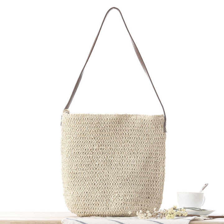 Handbag Made from Hand-Knotted Natural Material with Adjustable Shoulder Strap Kalsten