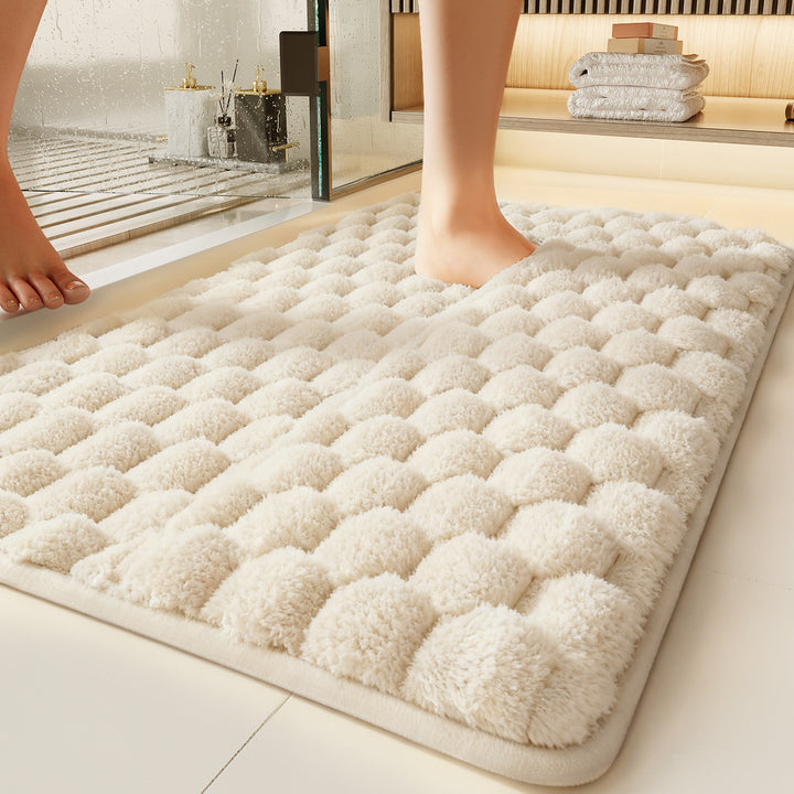 Plush Textured Bathroom Mat